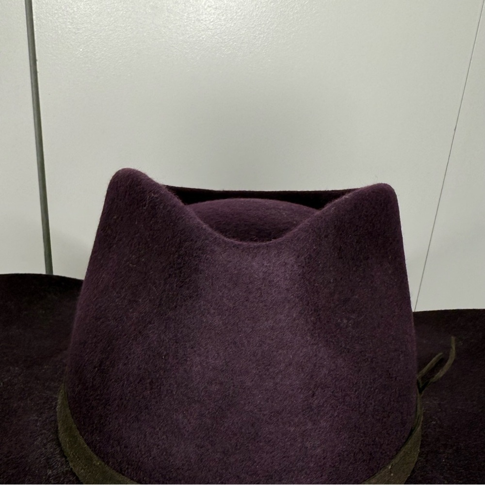 Free People X Wyeth Cowboy Hat Dark Burgundy NWT $68 - Picture 5 of 8